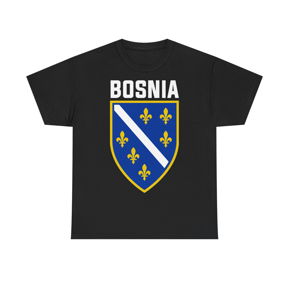 Bosnia Edel Wappen Flagge Stolz  Fußball fan Geschenkidee - Unisex T-Shirt