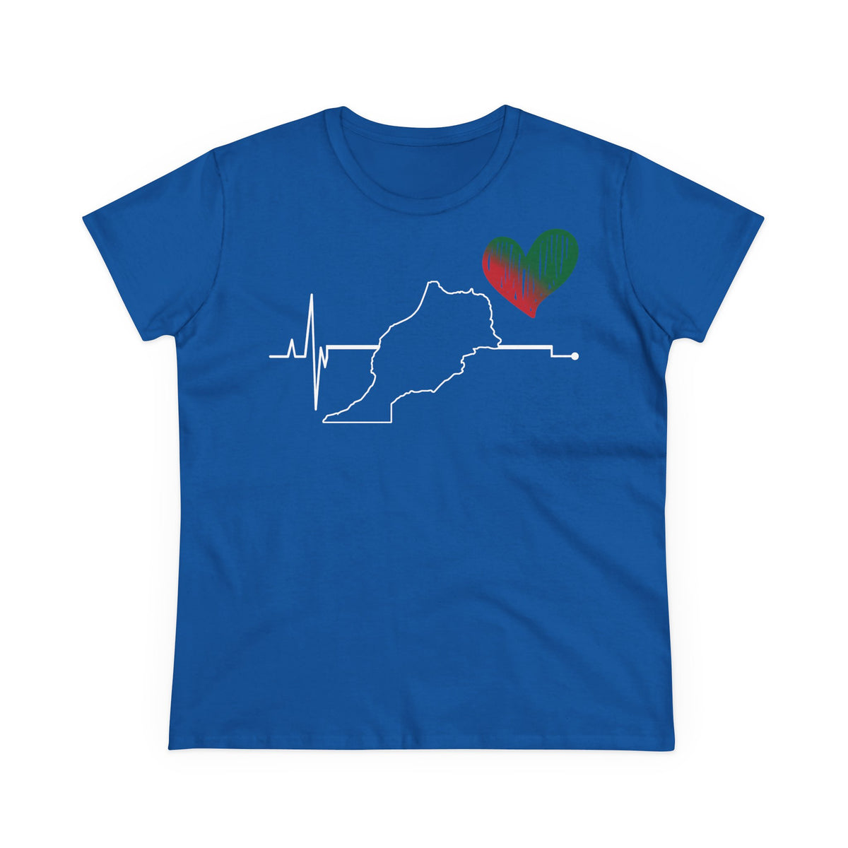Escudo de Marruecos, bandera de Marruecos, orgullo, aficionada al fútbol y al deporte, idea de regalo - Camiseta para mujer