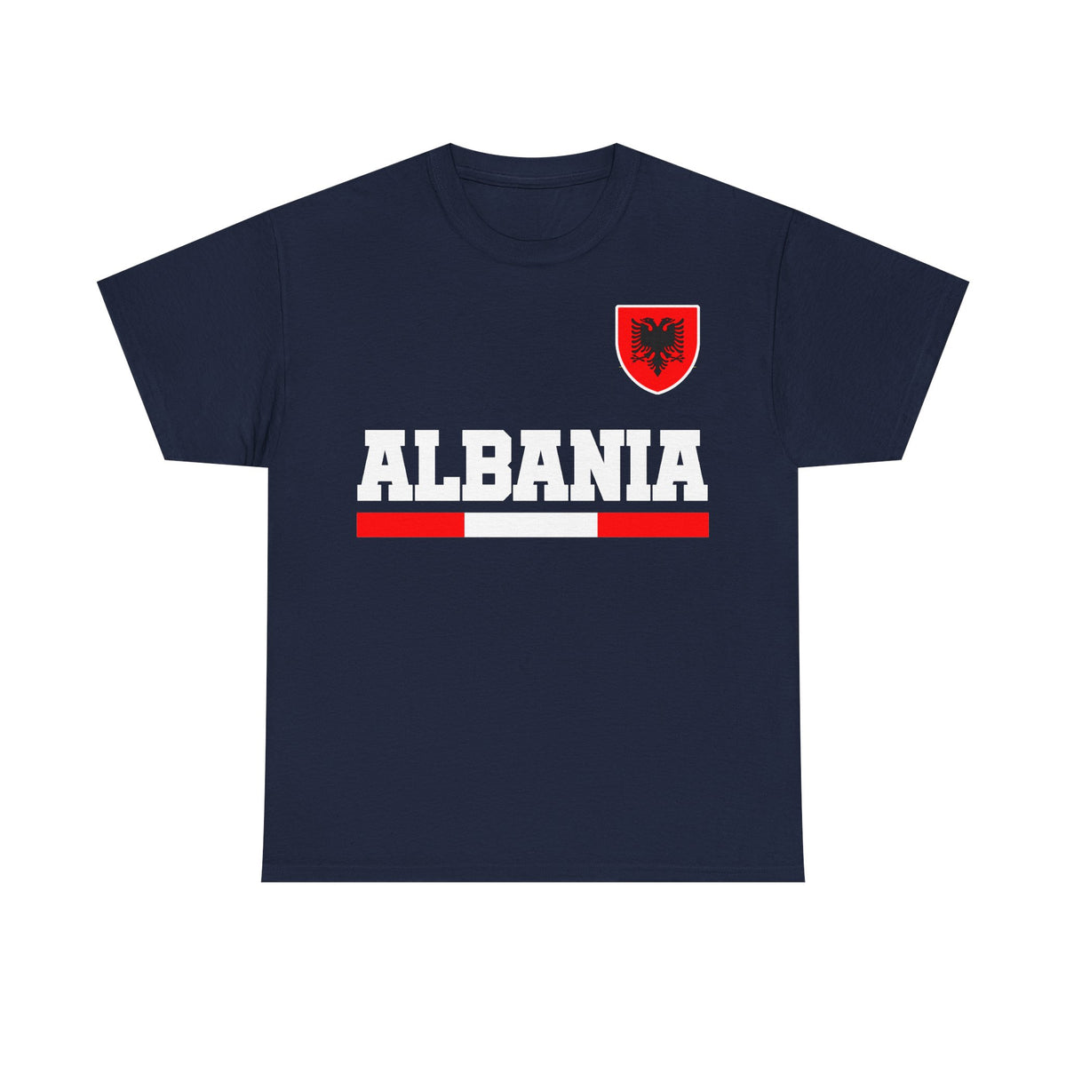 Camiseta unisex de Albania, escudo albanés, bandera, águila, fútbol, aficionado, deporte