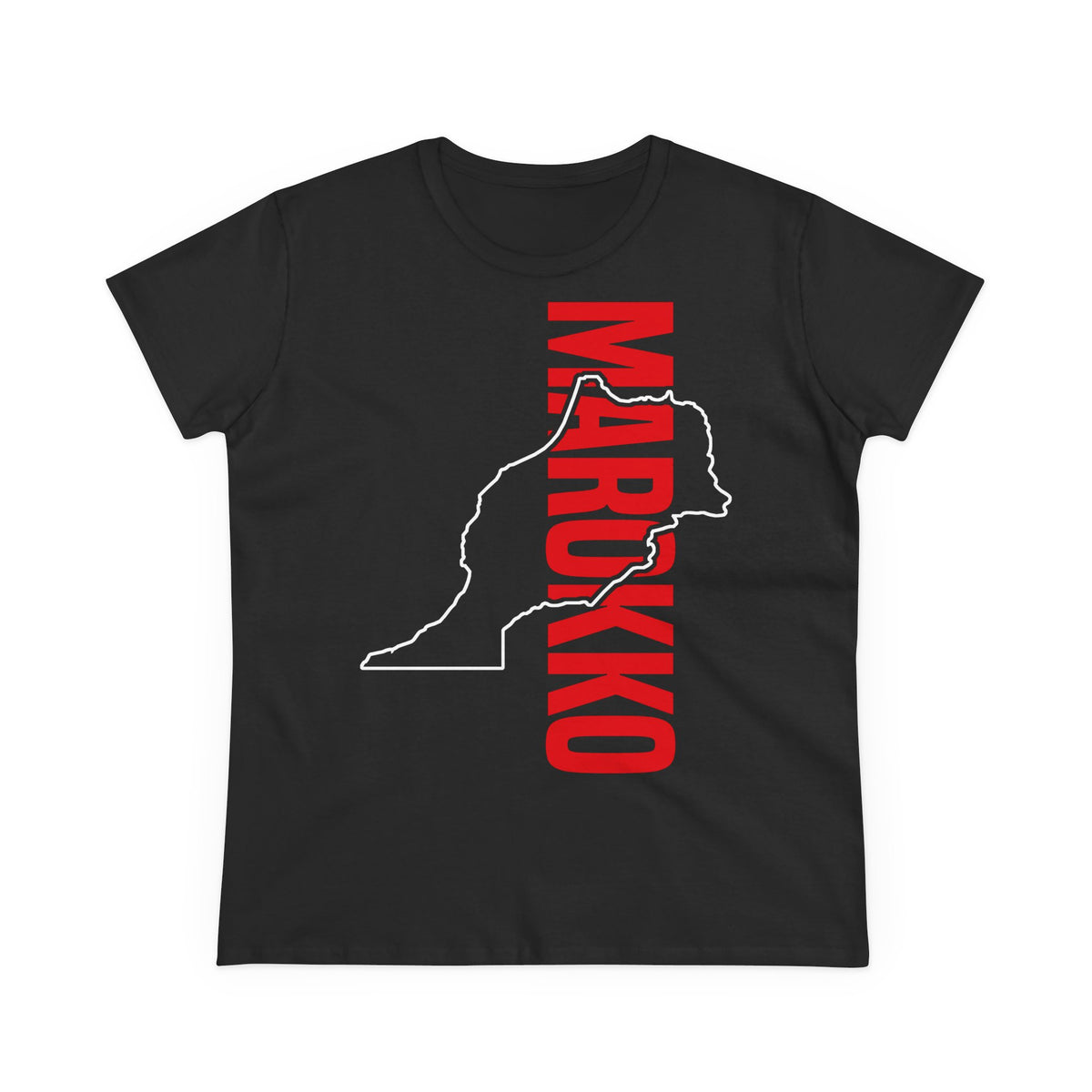 Escudo de Marruecos, bandera de Marruecos, orgullo, aficionada al fútbol y al deporte, idea de regalo - Camiseta para mujer