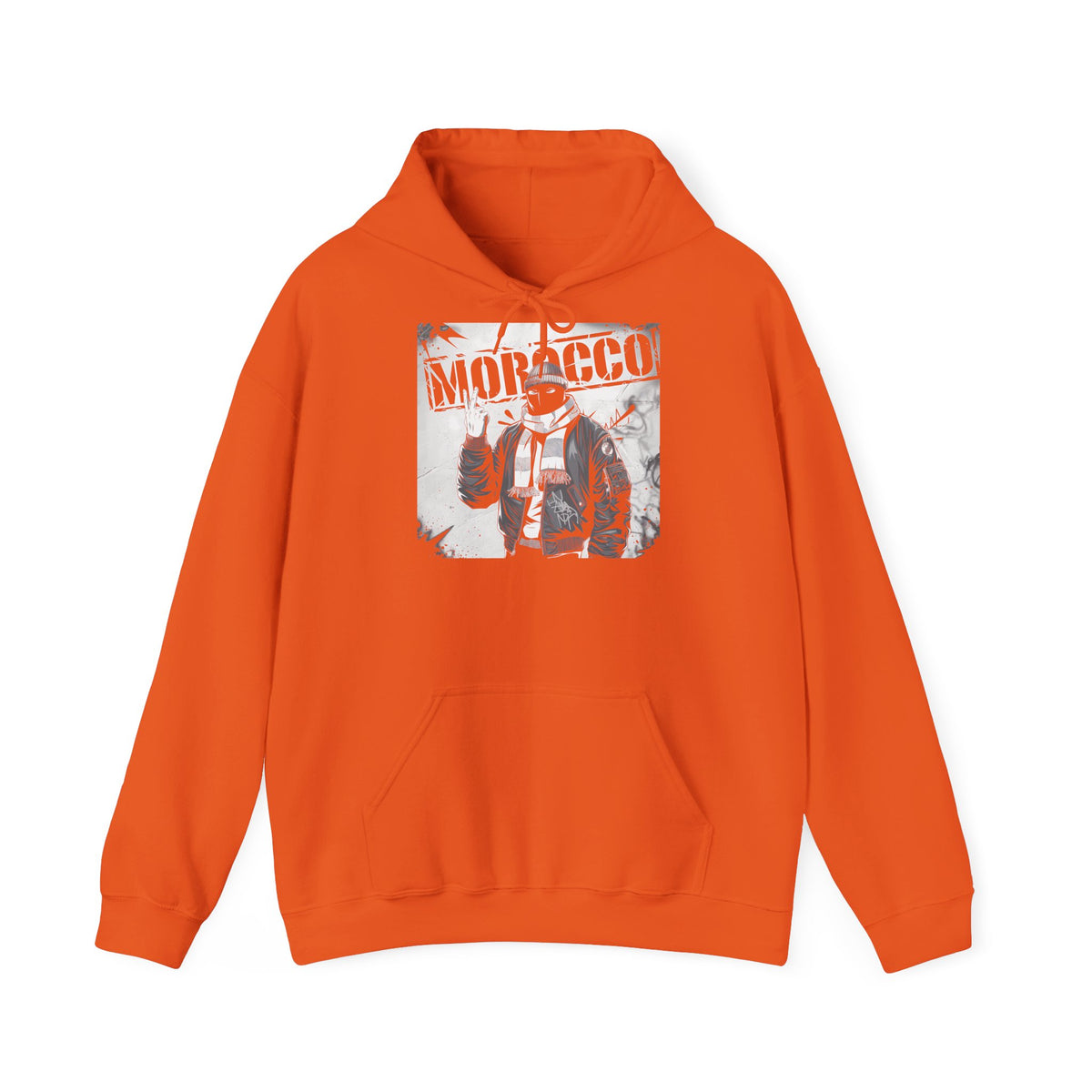 Stemma hooligan del Marocco, bandiera del Marocco, tifoso di calcio, sport, idea regalo - Felpa con cappuccio unisex