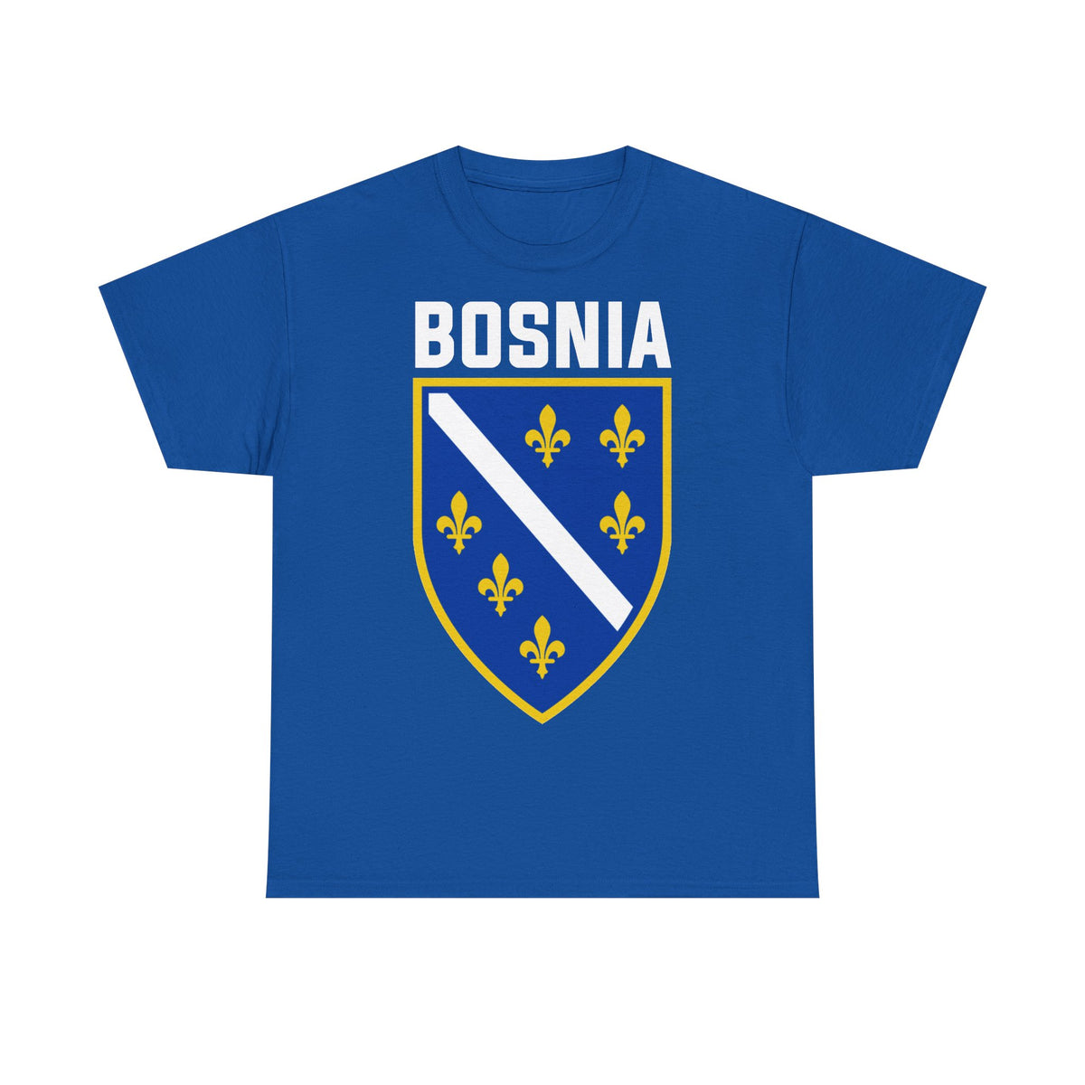 Bosnia Edel Wappen Flagge Stolz  Fußball fan Geschenkidee - Unisex T-Shirt