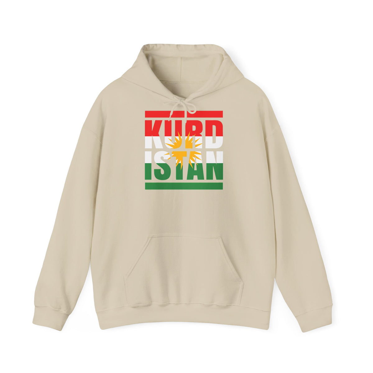 Kurdistan patria orgoglio stemma bandiera sport calcio regalo per tifosi - felpa con cappuccio unisex