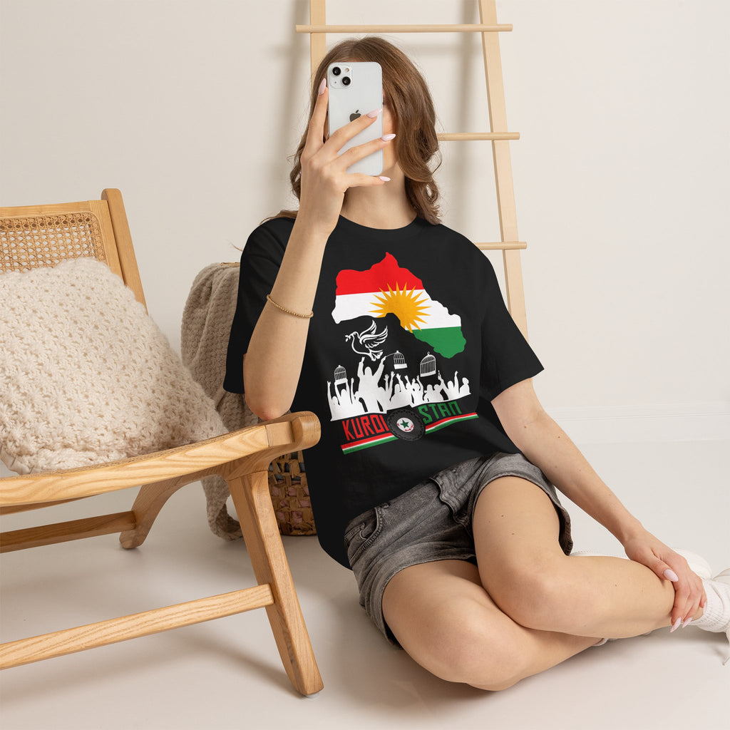 Kurdistan Azadi Wappen Flagge Heimat Newroz Geschenk - Unisex T-Shirt