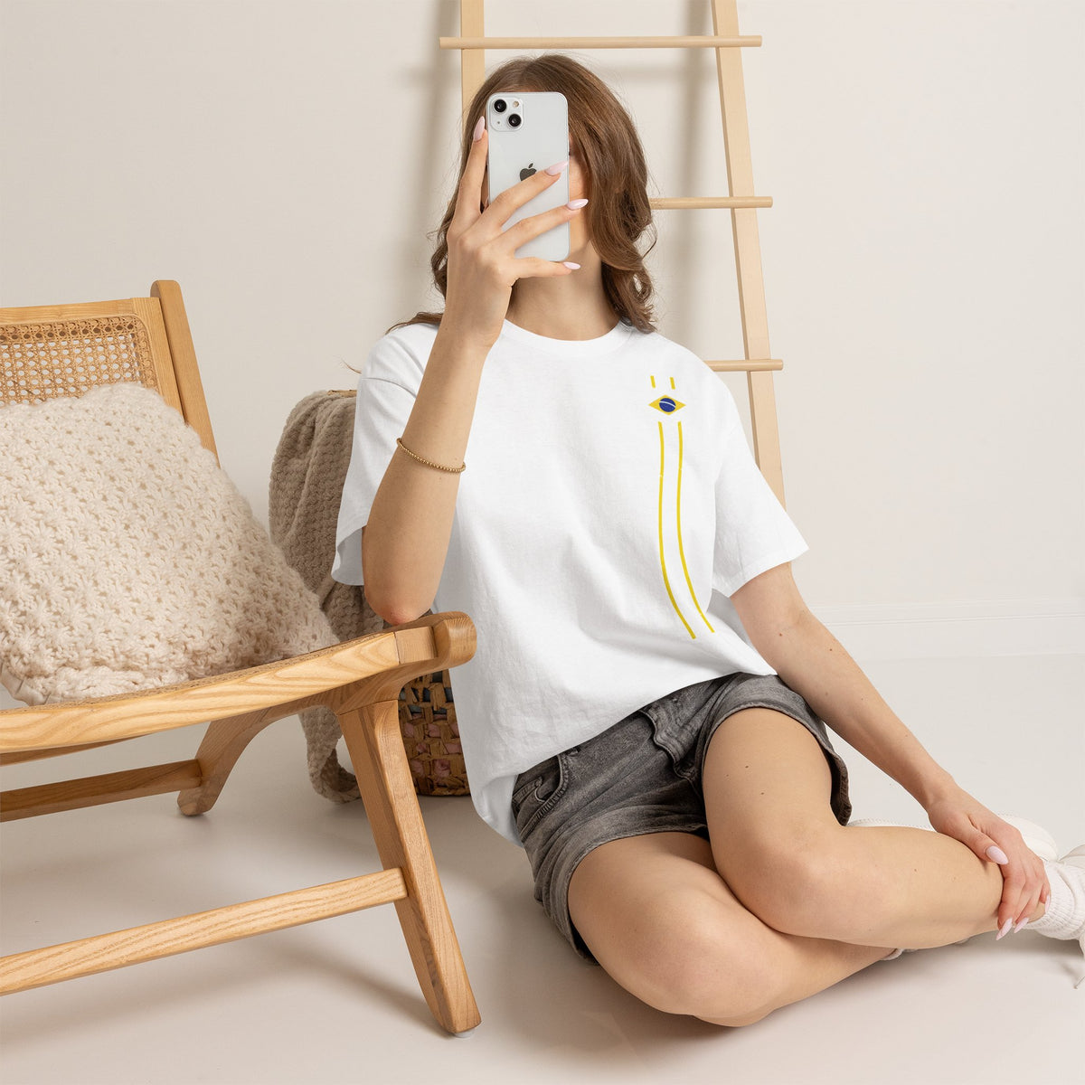 Brazil Brasilien Wappen Flagge Sport Fan Fußball Geschenkidee - Unisex T-Shirt