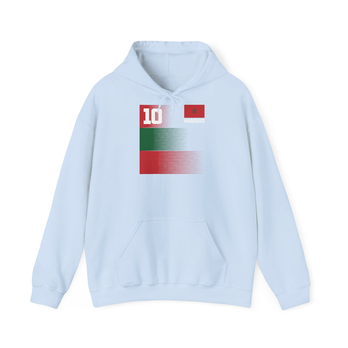 Stemma del Marocco Bandiera del Marocco Orgoglio Tifoso di calcio Sport Idea regalo - Felpa con cappuccio unisex