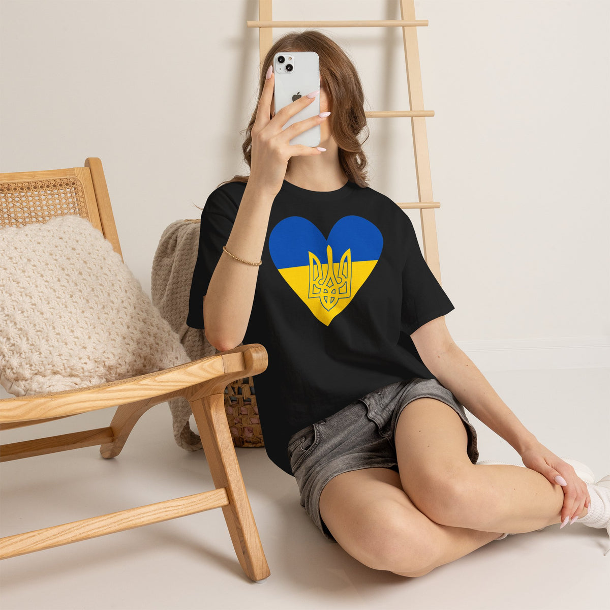 Ukraine Flagge Wappen Geschenkidee Sport Fan Fashion Vintage - Unisex T-Shirt