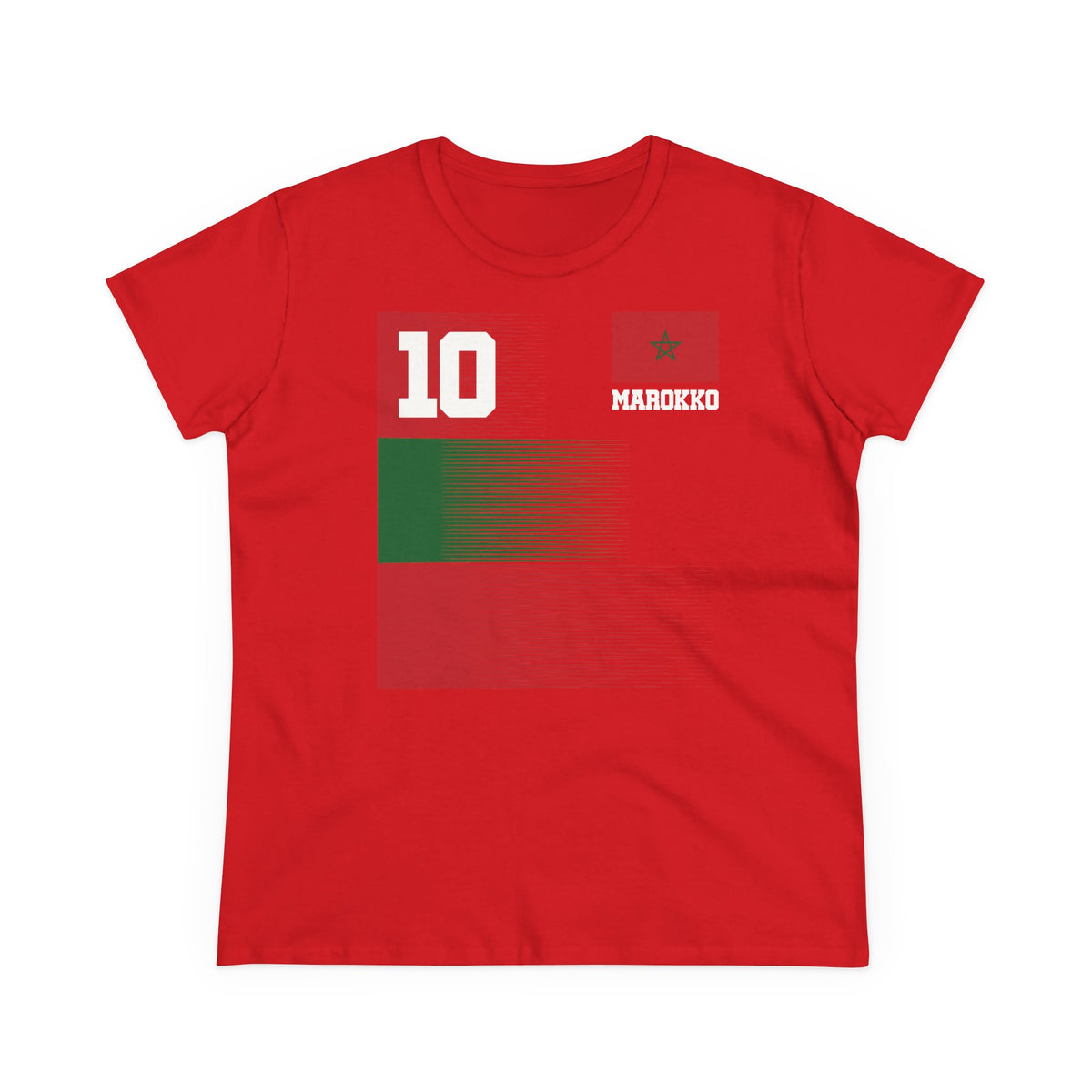 Escudo de Marruecos, bandera de Marruecos, orgullo, aficionada al fútbol y al deporte, idea de regalo - Camiseta para mujer