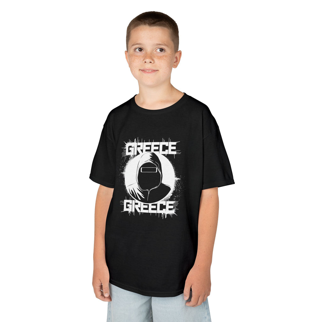 Greece Griechenland Hooligan Flagge Wappen Heimat Fußball Sport Fan Geschenkidee - Für Kinder & Jugendliche Unisex T-Shirt