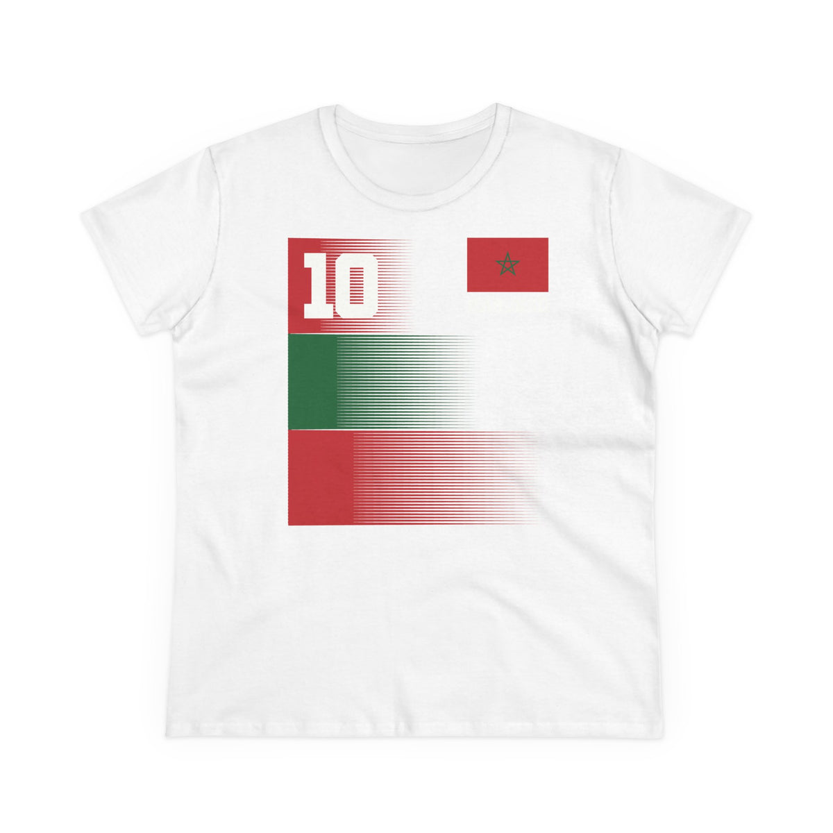 Escudo de Marruecos, bandera de Marruecos, orgullo, aficionada al fútbol y al deporte, idea de regalo - Camiseta para mujer