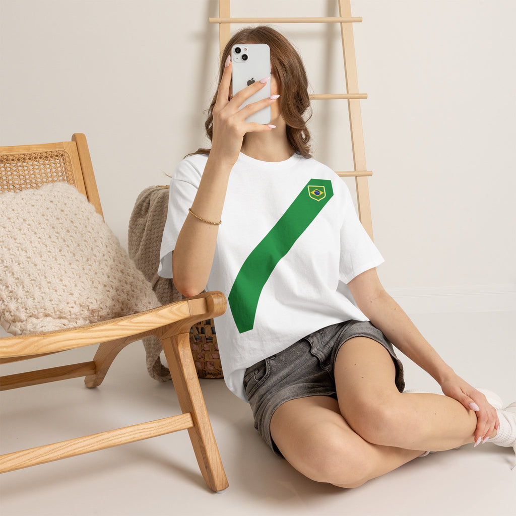 Brazil Brasilien Wappen Flagge Sport Fan Fußball Geschenkidee - Unisex T-Shirt