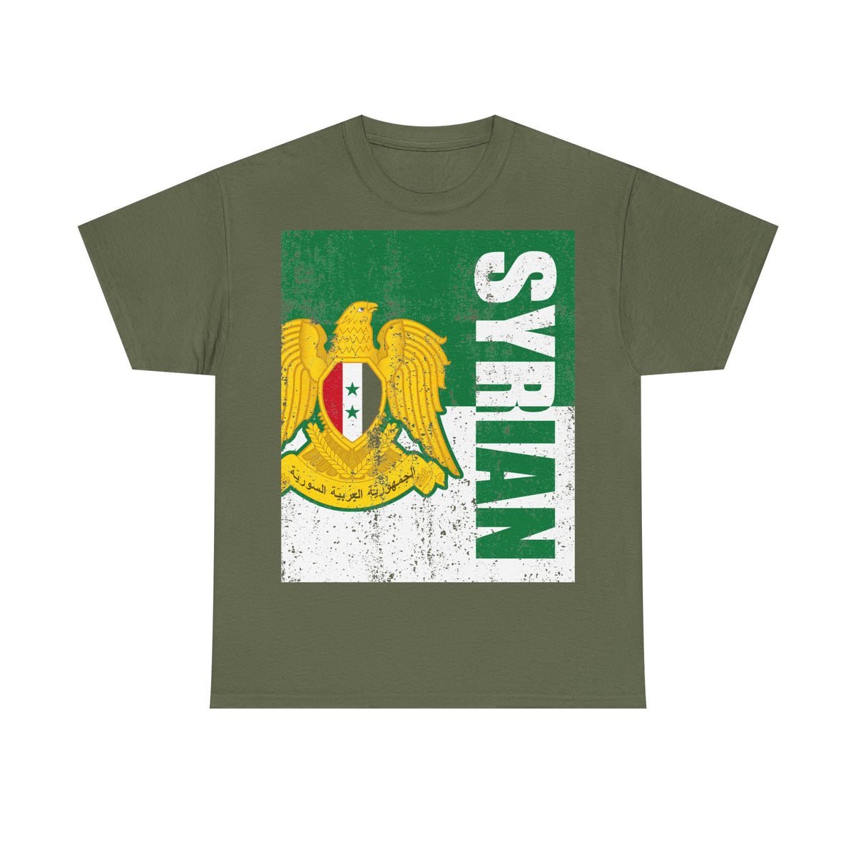 Syria Syrien Wappen Flagge Heimat Sport Fan Geschenkidee - Unisex T-Shirt