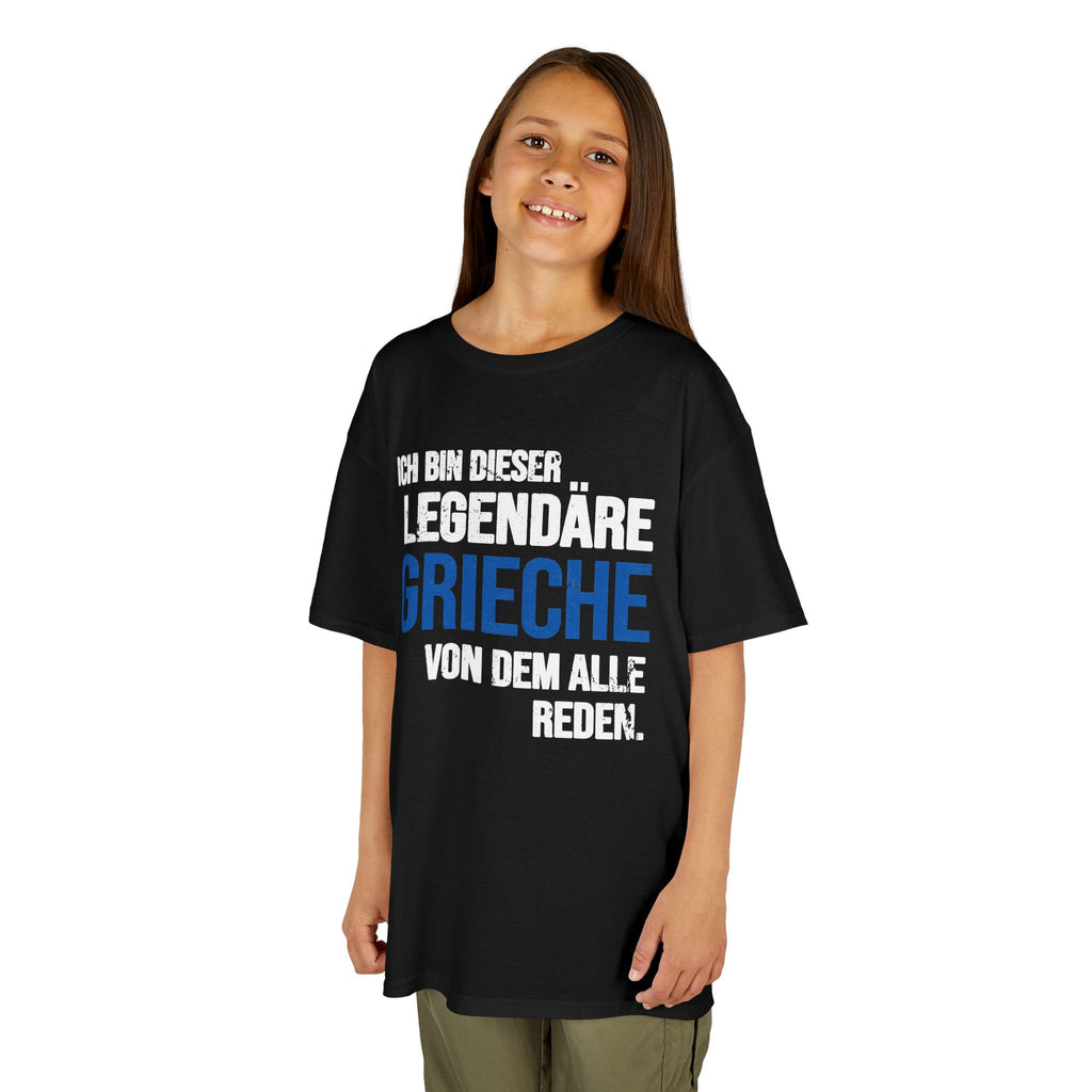 Greece Griechenland Flagge Wappen Heimat Fußball Sport Fan Geschenkidee - Für Kinder & Jugendliche Unisex T-Shirt