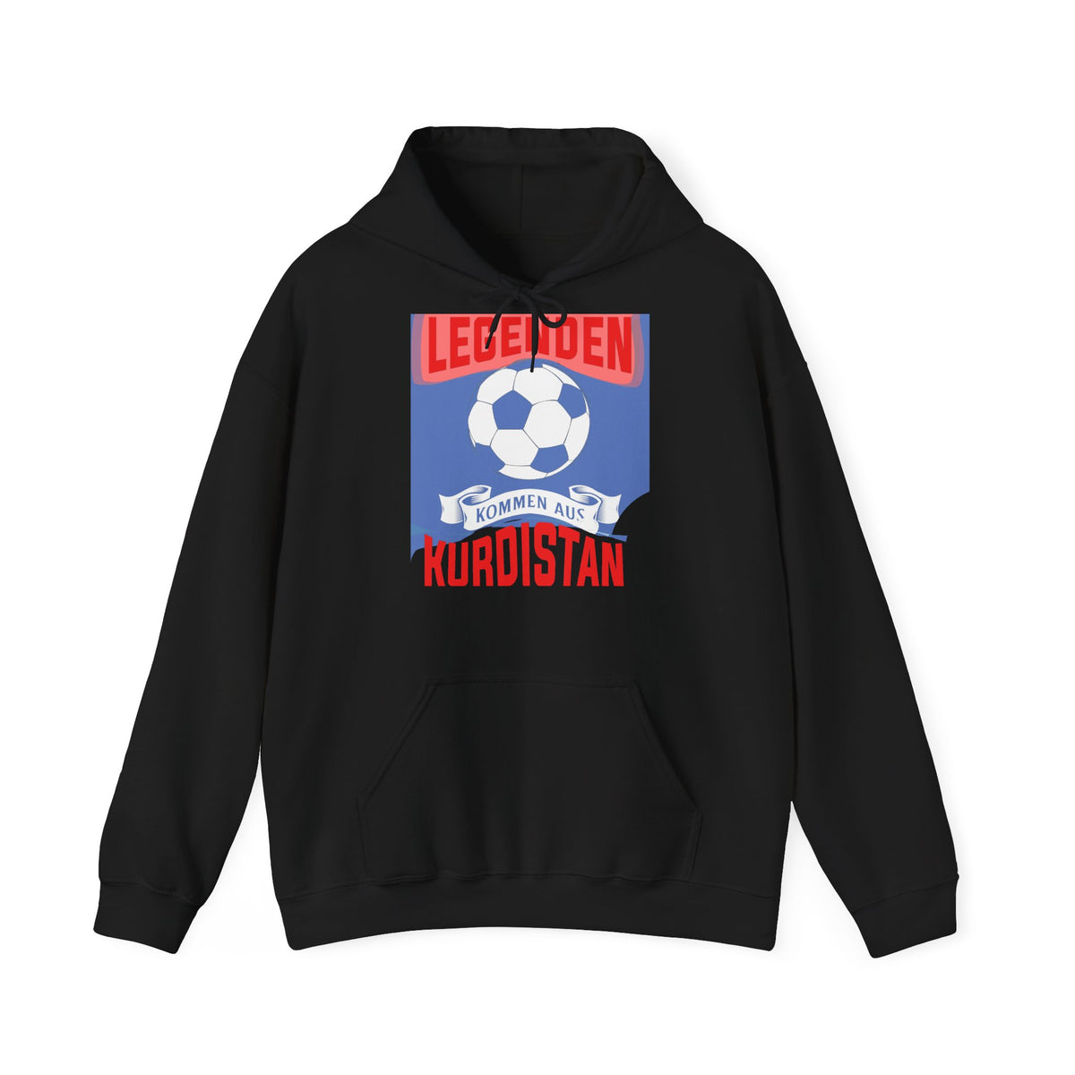 Kurdistan patria orgoglio stemma bandiera sport calcio regalo per tifosi - felpa con cappuccio unisex