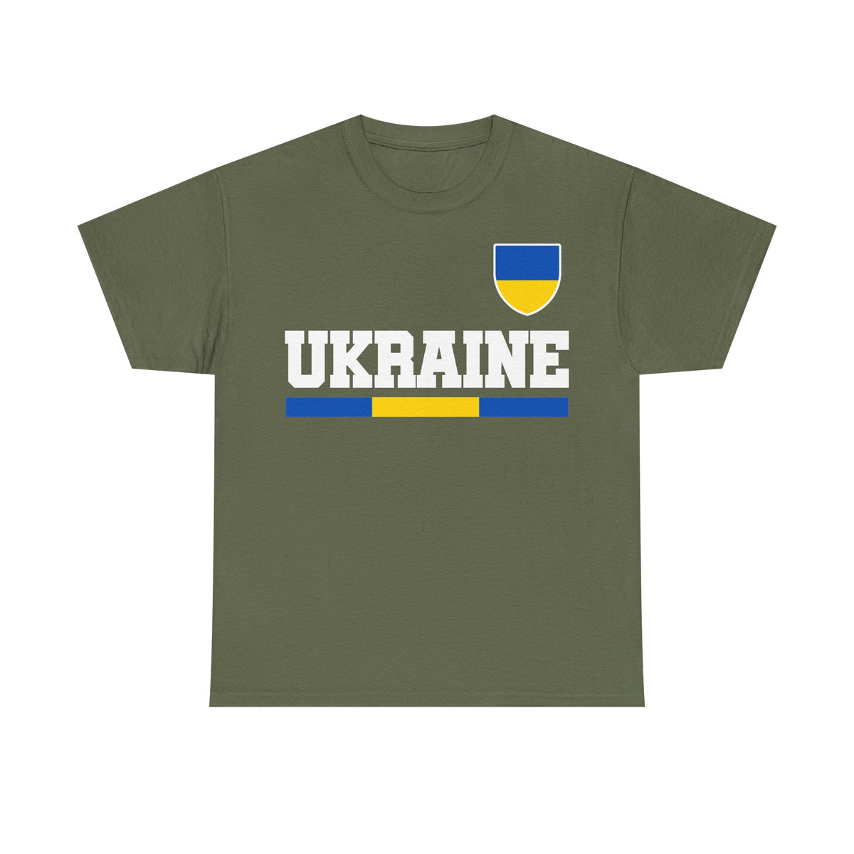 Bandera de Ucrania escudo idea de regalo afición al deporte moda vintage - Camiseta unisex