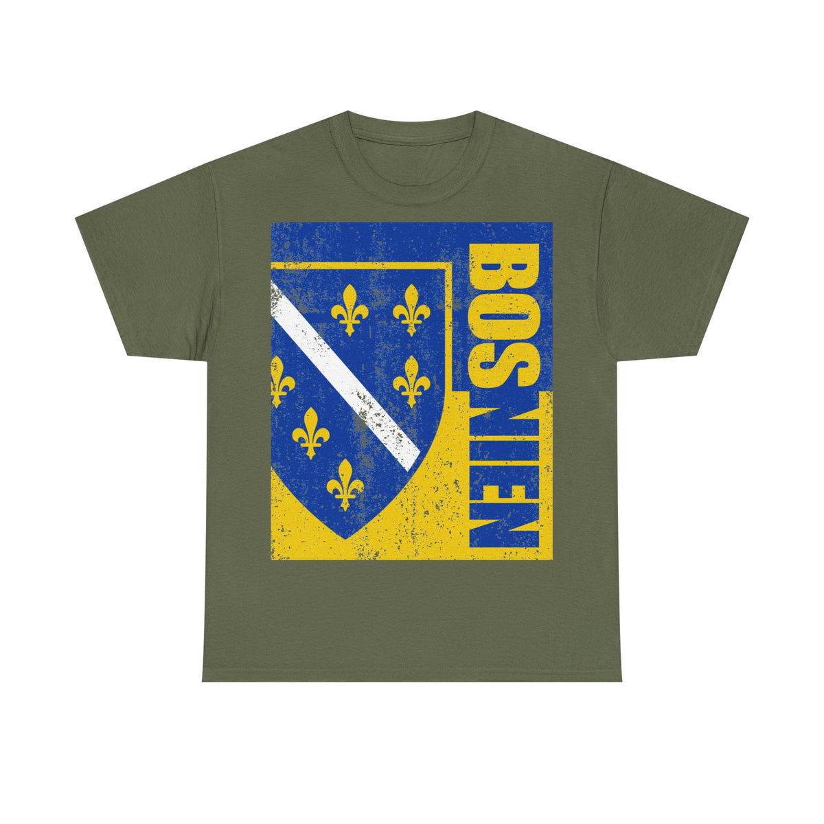 Bosnia Wappen Flagge Stolz Heimat Fußball fan Geschenkidee - Unisex T-Shirt