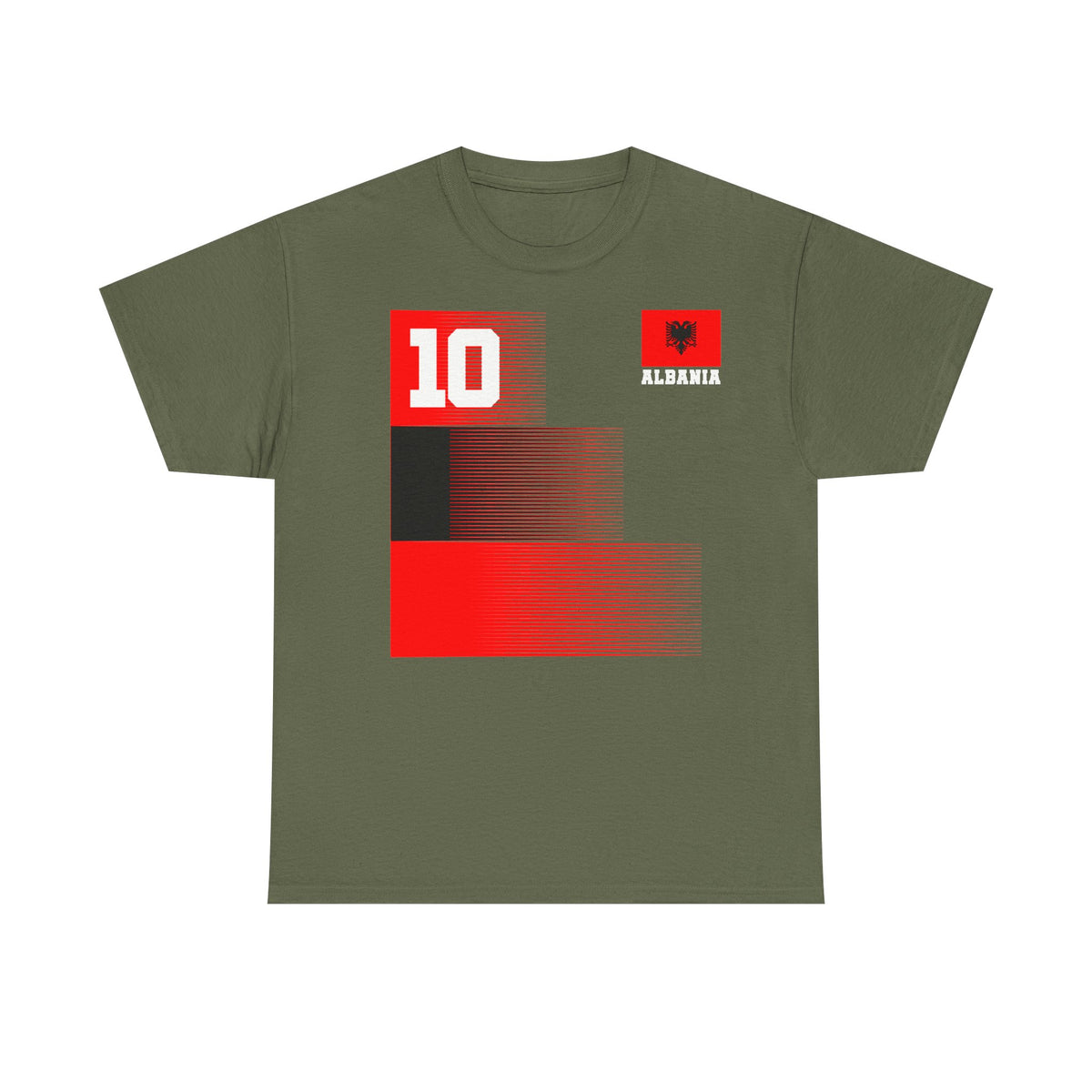 Camiseta unisex de Albania, escudo albanés, bandera, águila, fútbol, aficionado, deporte