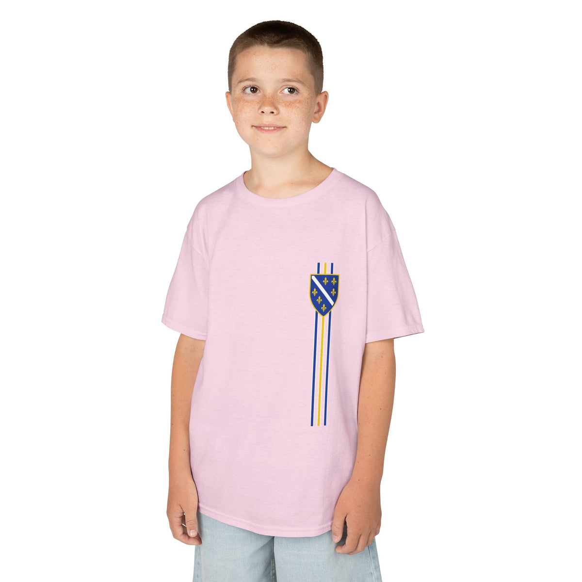 Bosnia Edel Wappen Sport Fan Fußball - Unisex Kinder & Jugendliche T-Shirt