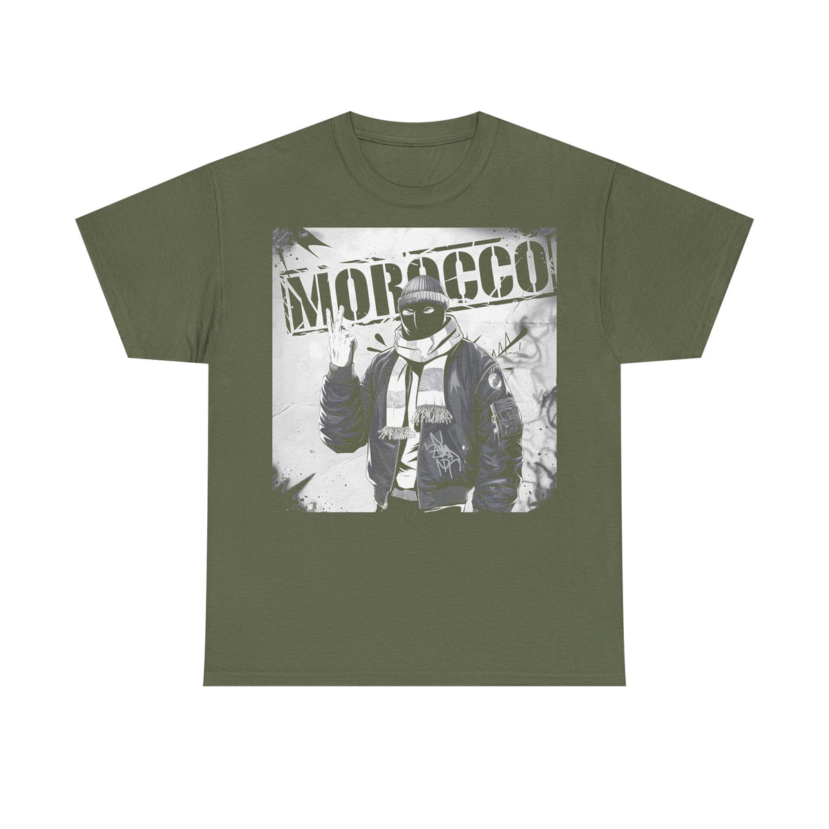Escudo de hooligan de Marruecos Bandera de Marruecos Fútbol Aficionado Deporte Idea de regalo - Camiseta unisex