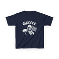 Greece Griechenland Hooligan Flagge Wappen Heimat Fußball Sport Fan Geschenkidee - Für Kinder & Jugendliche Unisex T-Shirt