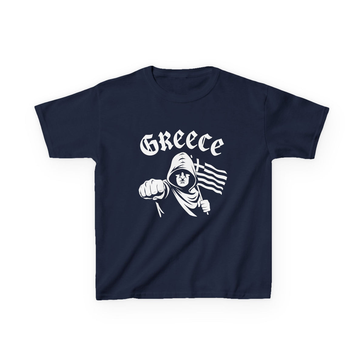 Greece Griechenland Hooligan Flagge Wappen Heimat Fußball Sport Fan Geschenkidee - Für Kinder & Jugendliche Unisex T-Shirt