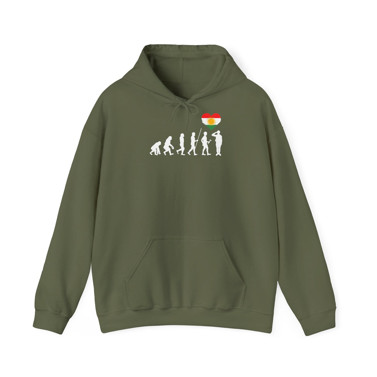 Kurdistan patria orgoglio stemma bandiera sport calcio regalo per tifosi - felpa con cappuccio unisex