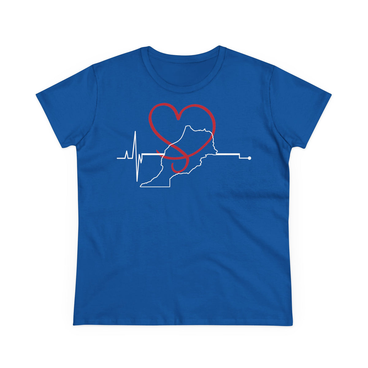 Escudo de Marruecos, bandera de Marruecos, orgullo, aficionada al fútbol y al deporte, idea de regalo - Camiseta para mujer