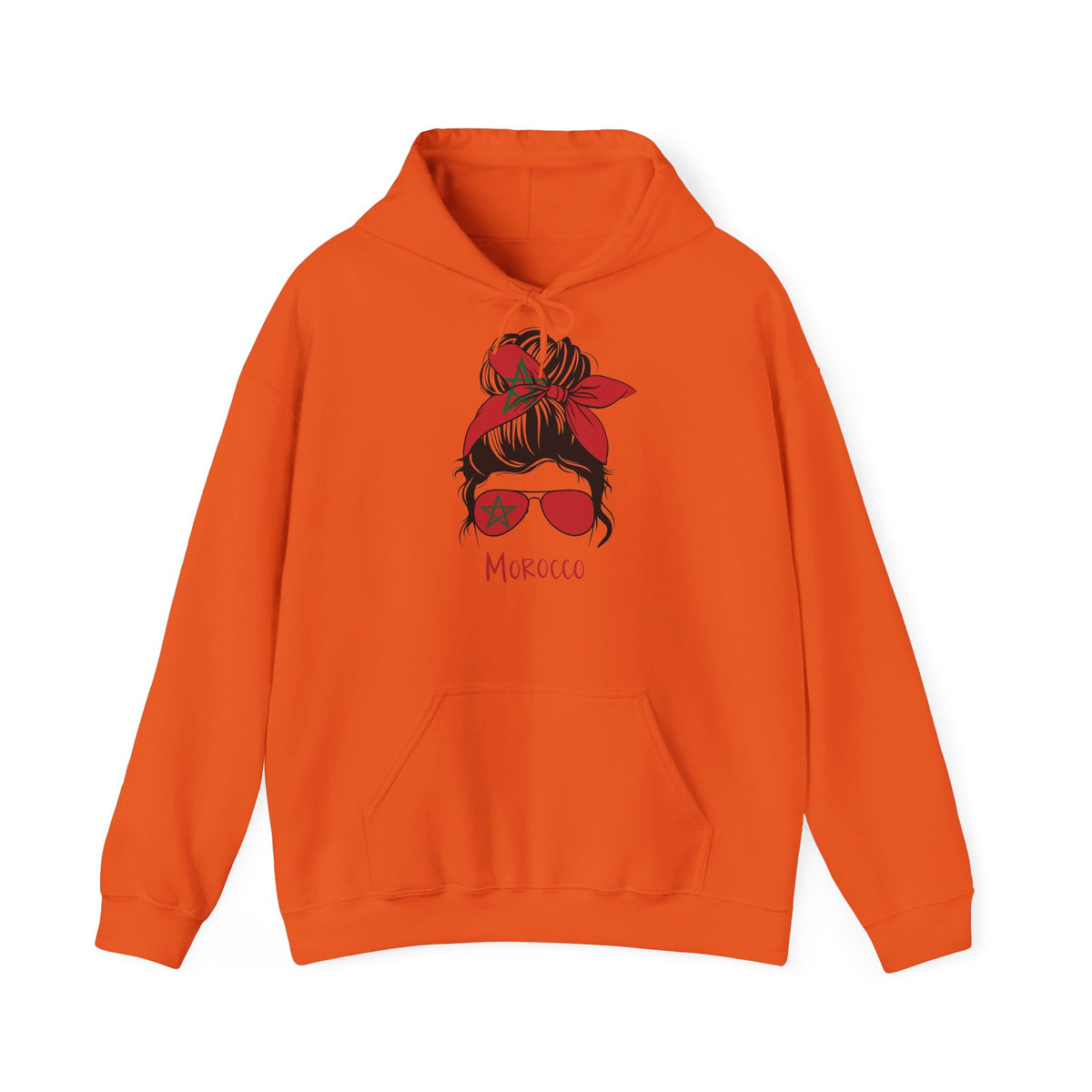 Stemma del Marocco Bandiera del Marocco Orgoglio Tifoso di calcio Sport Idea regalo - Felpa con cappuccio unisex