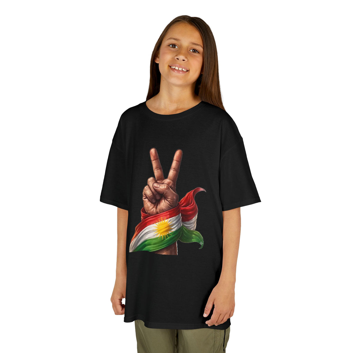 Kurdistan Peace Flagge Geschenkidee - Unisex Kinder & Jugendliche T-Shirt