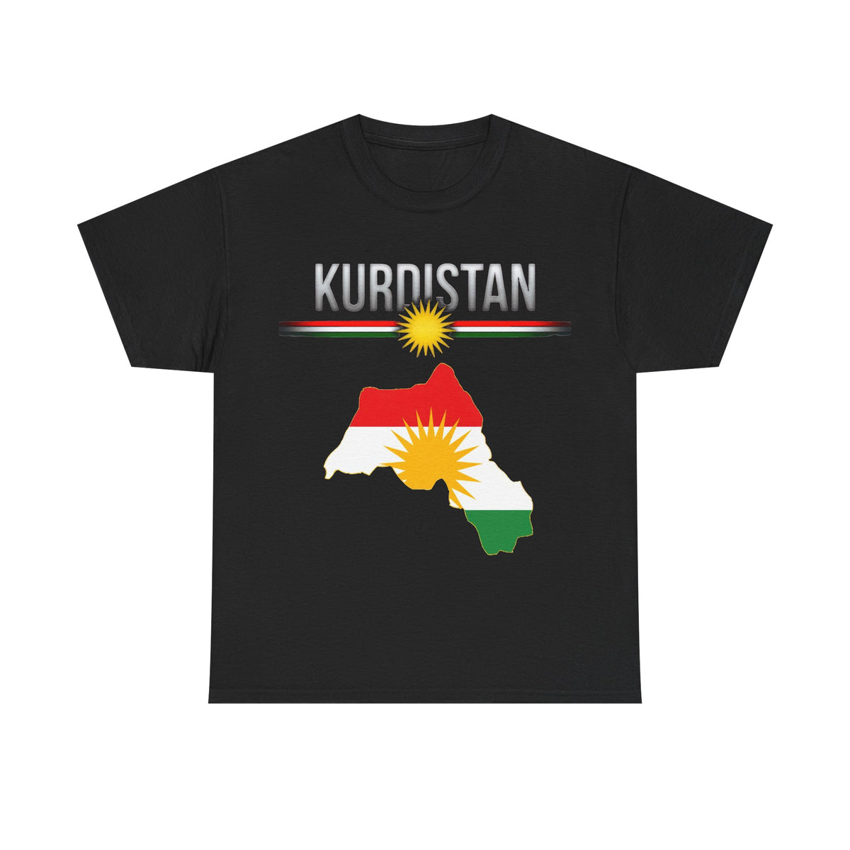 Kurdistán Bandera Sol Escudo Patria Orgullo - Camiseta unisex