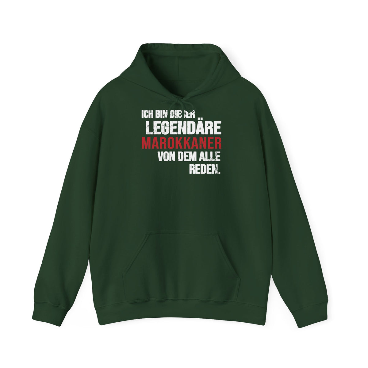 Stemma del Marocco Bandiera del Marocco Orgoglio Tifoso di calcio Sport Idea regalo - Felpa con cappuccio unisex