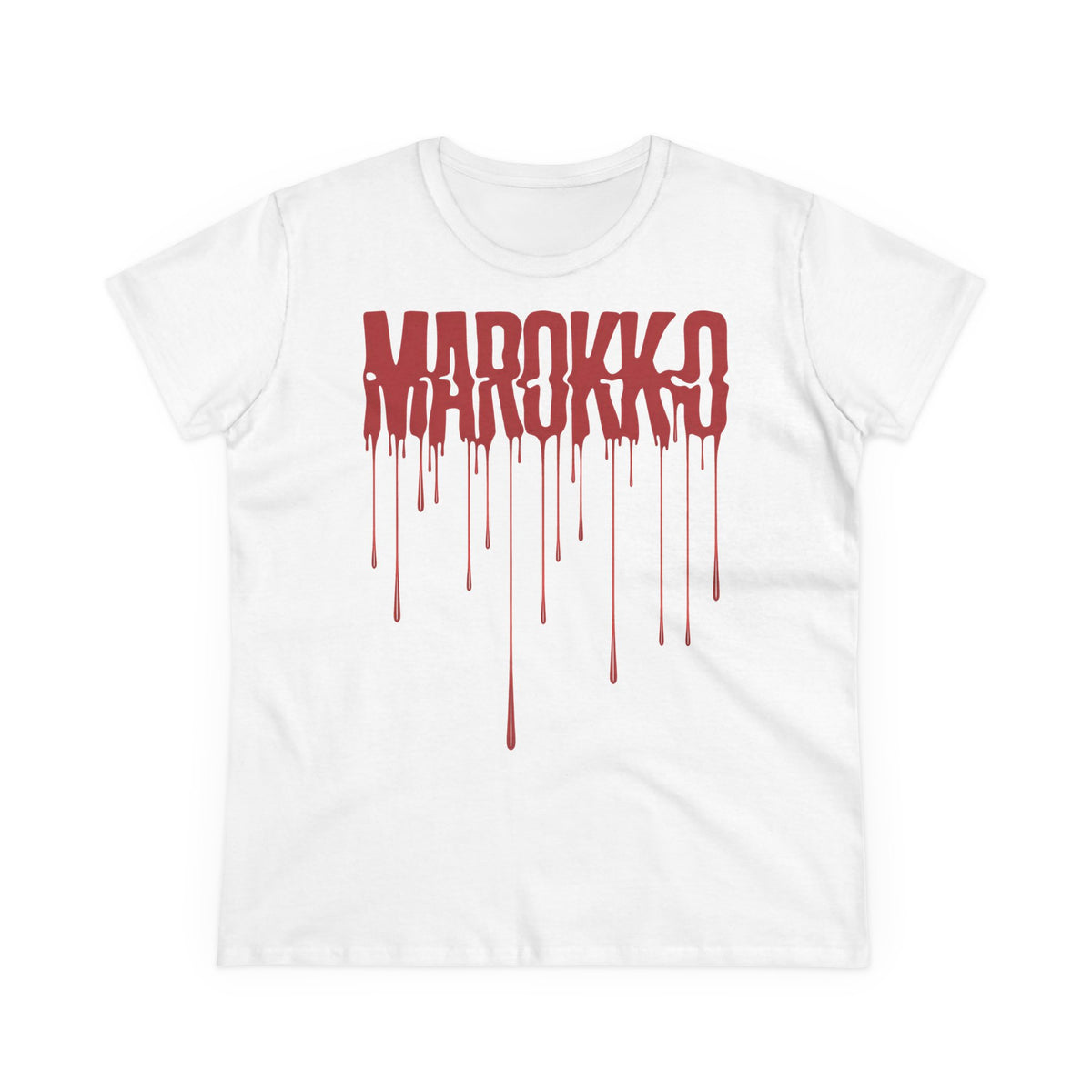 Escudo de Marruecos, bandera de Marruecos, orgullo, aficionada al fútbol y al deporte, idea de regalo - Camiseta para mujer