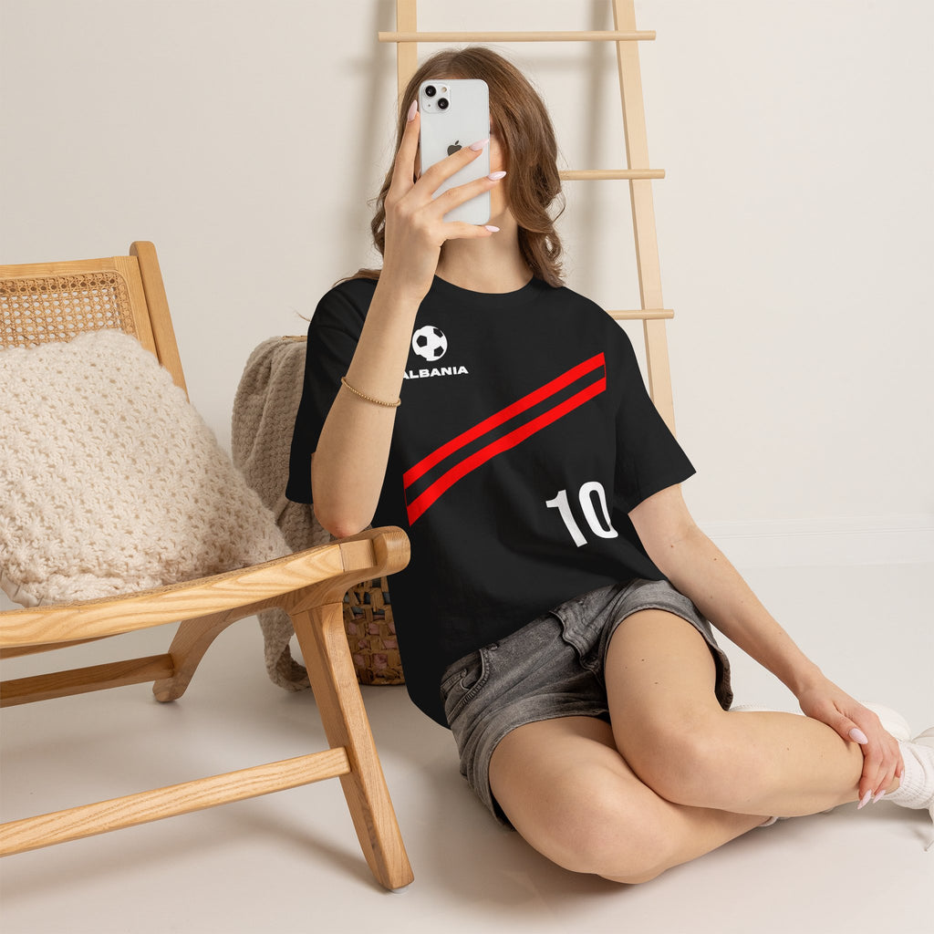 Albania Wappen Shqiptar Flagge Adler Fußball Fan Sport Unisex T Shirt