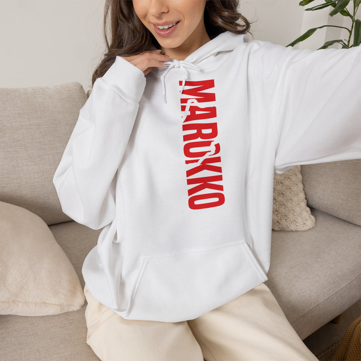 Marokko Wappen Morocco Flagge Stolz Fußball Fan Sport Geschenkidee - Unisex Hoodie