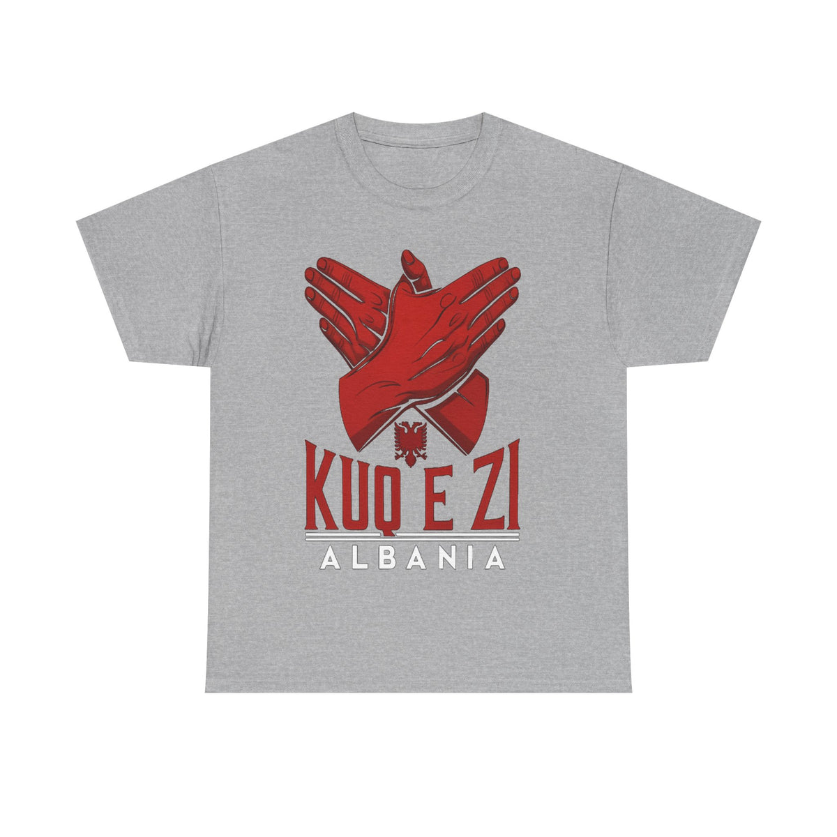 Albania 'KUQ E Zi' Águila Roja Bandera Patria Escudo - Camiseta unisex