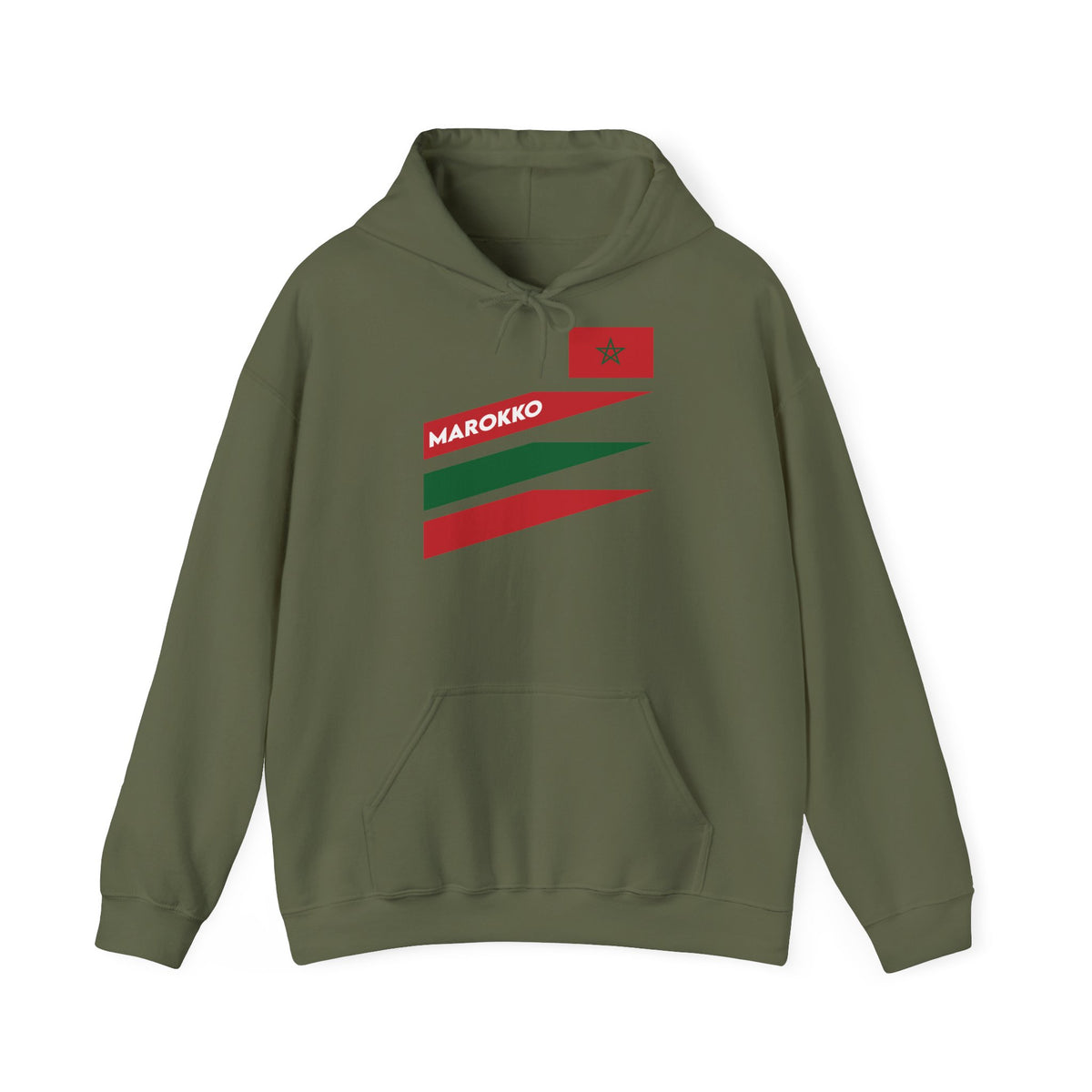 Stemma del Marocco Bandiera del Marocco Orgoglio Tifoso di calcio Sport Idea regalo - Felpa con cappuccio unisex