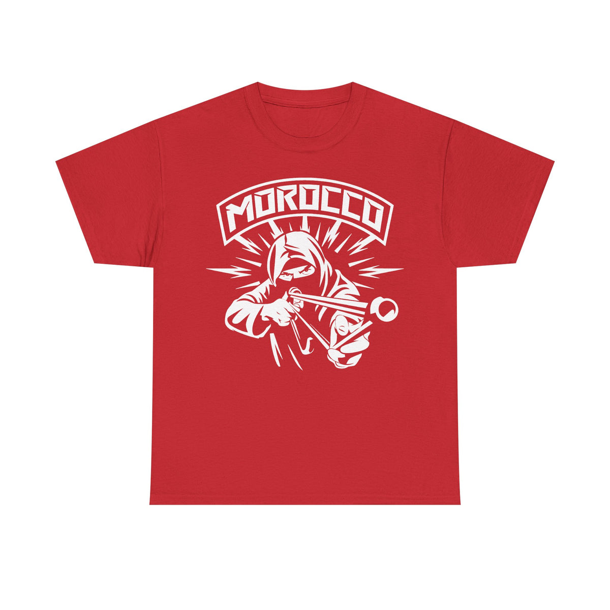 Escudo de hooligan de Marruecos Bandera de Marruecos Fútbol Aficionado Deporte Idea de regalo - Camiseta unisex
