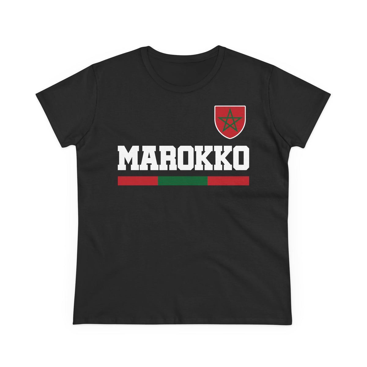 Escudo de Marruecos, bandera de Marruecos, orgullo, aficionada al fútbol y al deporte, idea de regalo - Camiseta para mujer