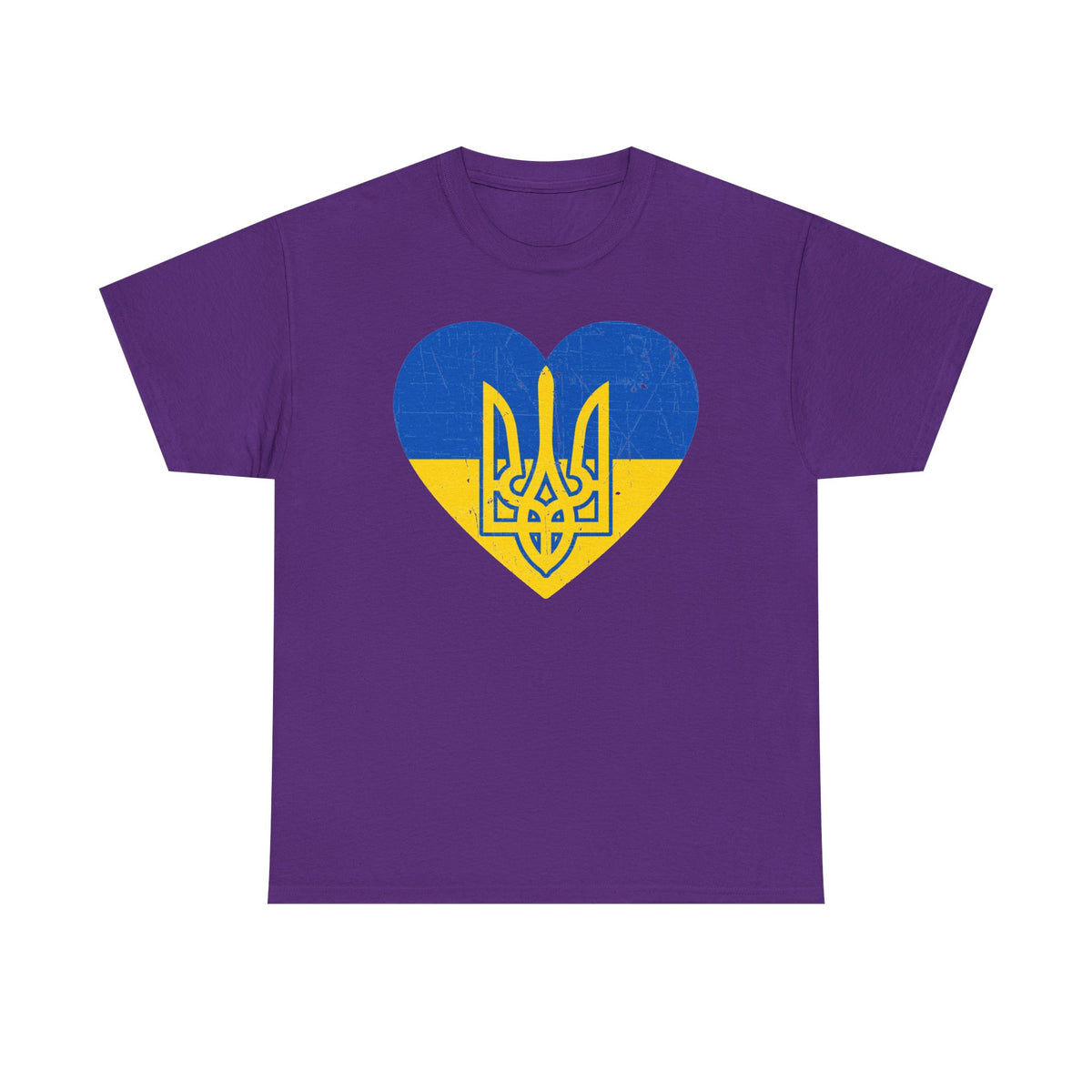 Bandera de Ucrania escudo idea de regalo afición al deporte moda vintage - Camiseta unisex