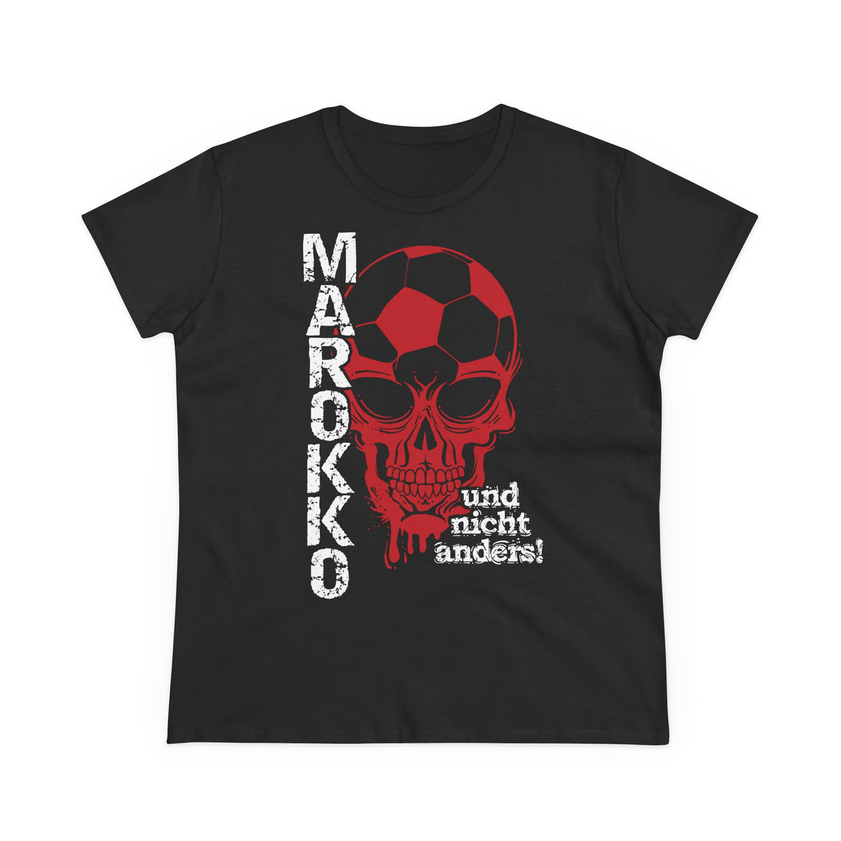 Escudo de Marruecos, bandera de Marruecos, orgullo, aficionada al fútbol y al deporte, idea de regalo - Camiseta para mujer