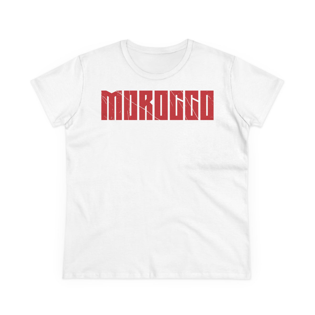 Escudo de Marruecos, bandera de Marruecos, orgullo, aficionada al fútbol y al deporte, idea de regalo - Camiseta para mujer