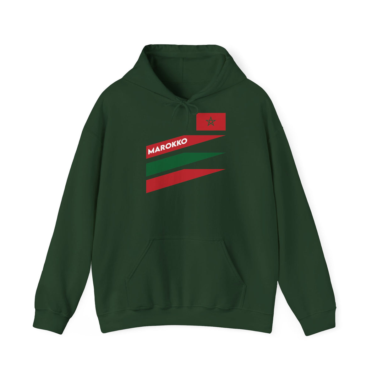 Stemma del Marocco Bandiera del Marocco Orgoglio Tifoso di calcio Sport Idea regalo - Felpa con cappuccio unisex