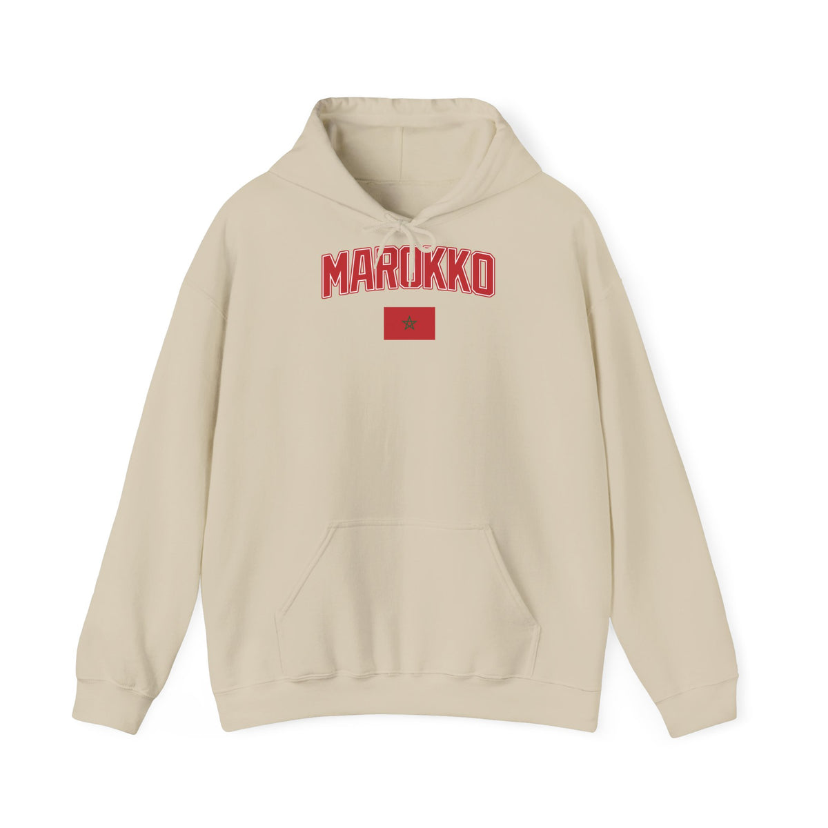 Stemma del Marocco Bandiera del Marocco Orgoglio Tifoso di calcio Sport Idea regalo - Felpa con cappuccio unisex