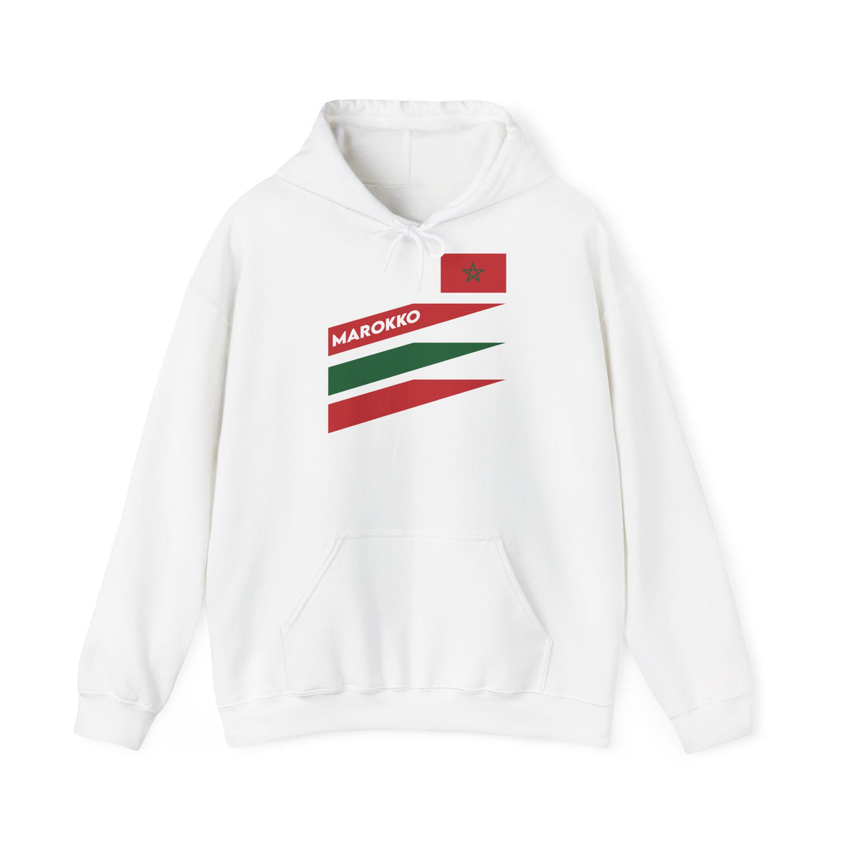 Stemma del Marocco Bandiera del Marocco Orgoglio Tifoso di calcio Sport Idea regalo - Felpa con cappuccio unisex