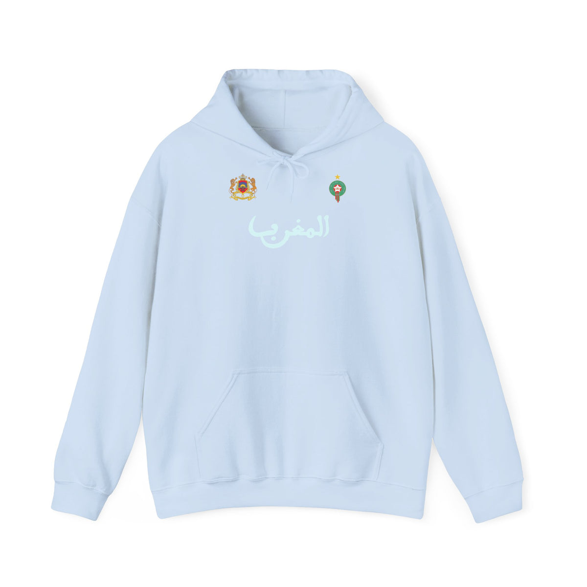 Stemma del Marocco Bandiera del Marocco Orgoglio Tifoso di calcio Sport Idea regalo - Felpa con cappuccio unisex