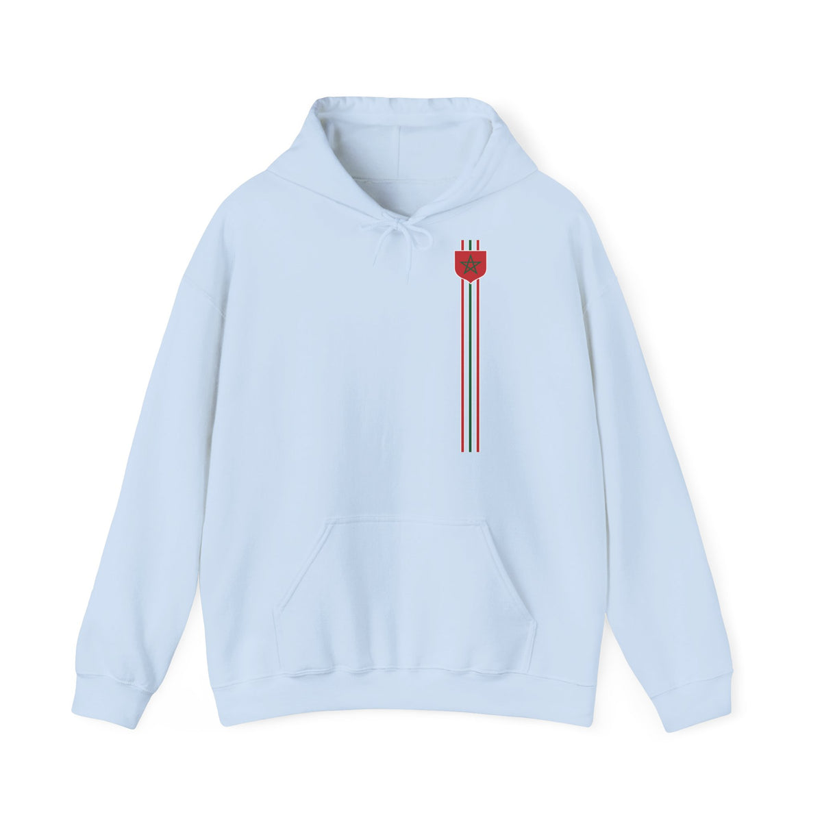 Stemma del Marocco Bandiera del Marocco Orgoglio Tifoso di calcio Sport Idea regalo - Felpa con cappuccio unisex