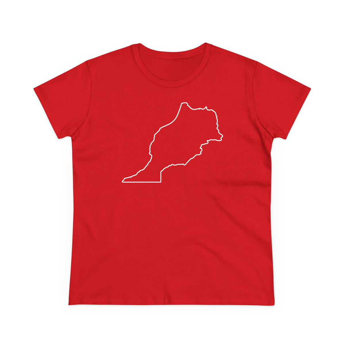 Escudo de Marruecos, bandera de Marruecos, orgullo, aficionada al fútbol y al deporte, idea de regalo - Camiseta para mujer