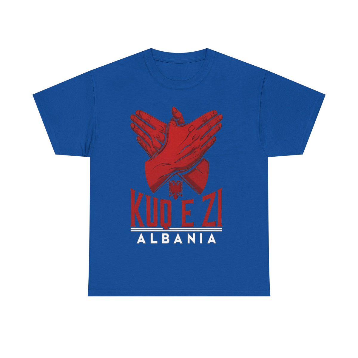 Albania 'KUQ E Zi' Águila Roja Bandera Patria Escudo - Camiseta unisex