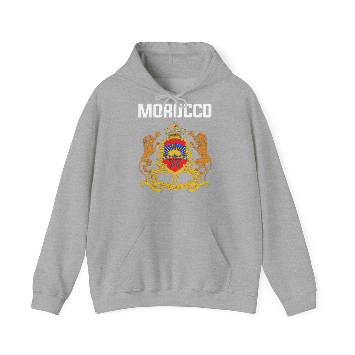 Stemma del Marocco Bandiera del Marocco Orgoglio Tifoso di calcio Sport Idea regalo - Felpa con cappuccio unisex