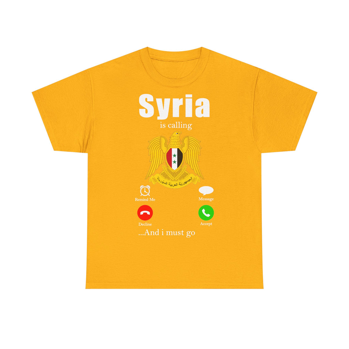 Syria Syrien Wappen Flagge Heimat Sport Fan Geschenkidee - Unisex T-Shirt